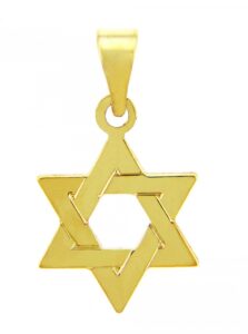 14k gold jewish star of david pendant