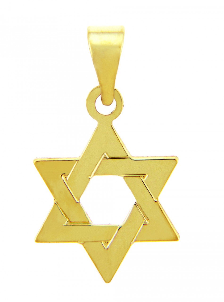 14k Gold Jewish Star of David Pendant