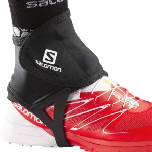 salomon trail gaiters low running gaiters , black, 9.5-12