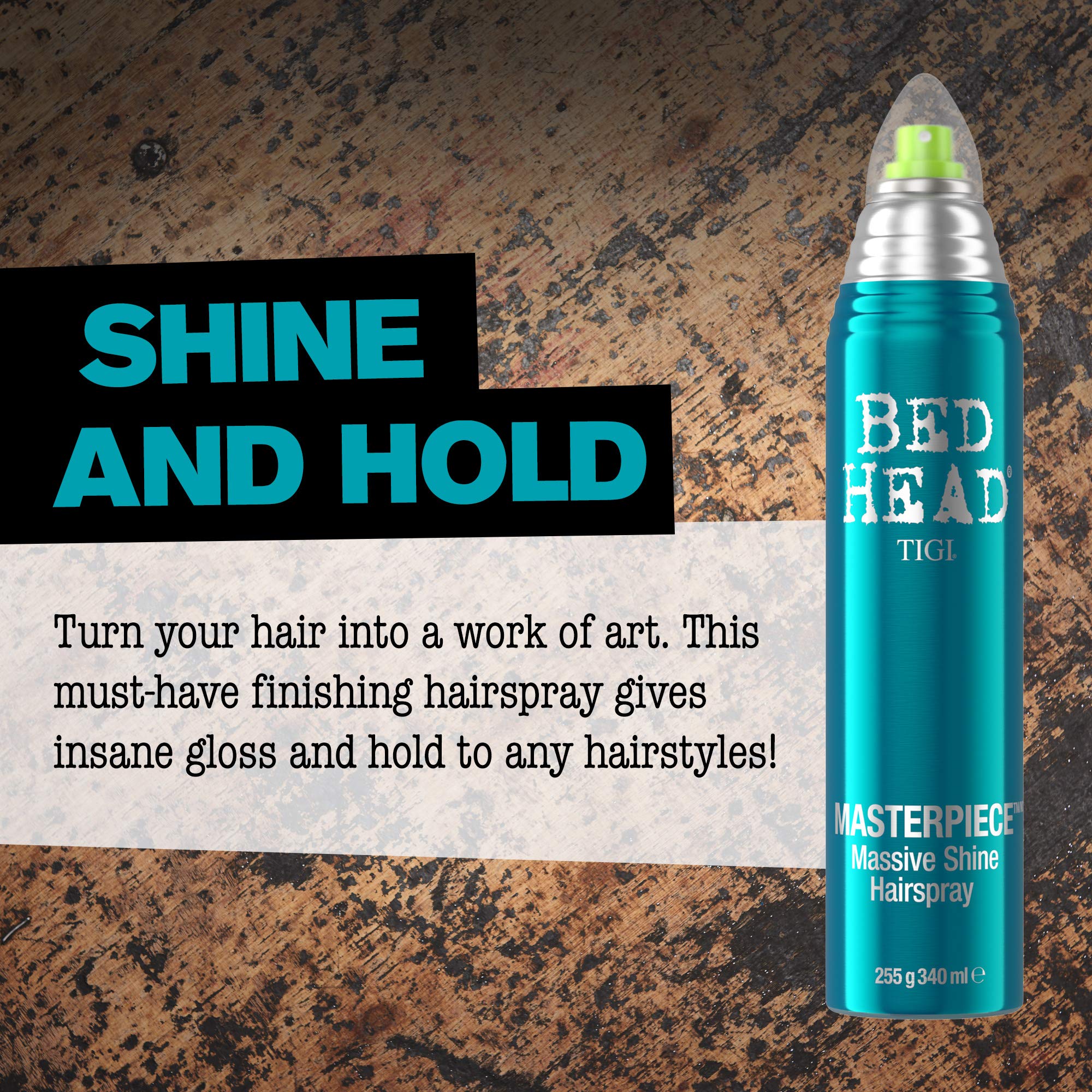 TIGI Bed Head Masterpiece Massive Shine Hairspray, 9.5 Ounce