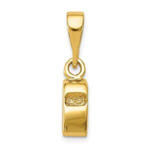 IceCarats 14K Yellow Gold Sports Whistle Necklace Charm Pendant Only