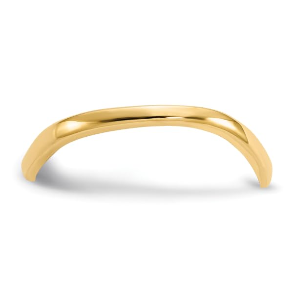 IceCarats 14K Yellow Gold Wave Thumb Statement Ring Size 9