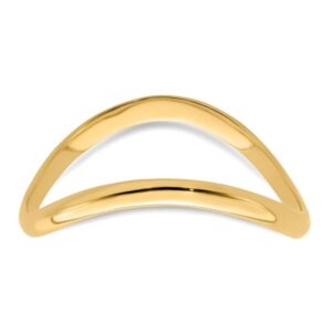 IceCarats 14K Yellow Gold Wave Thumb Statement Ring Size 9