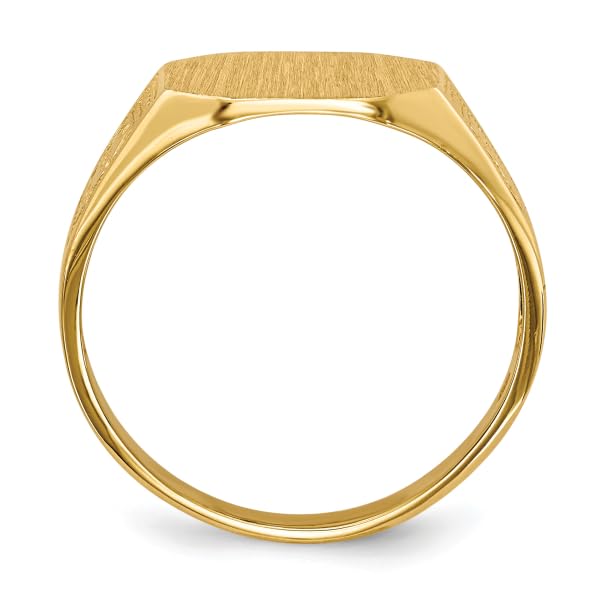 IceCarats 14K Yellow Gold Custom Engraved Signet Ring Handmade Personalized Monogram Initial Letter Band Size 6.00