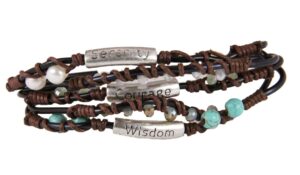 4030330 serenity prayer wrap cord beaded bracelet aa 12 step one day at a time