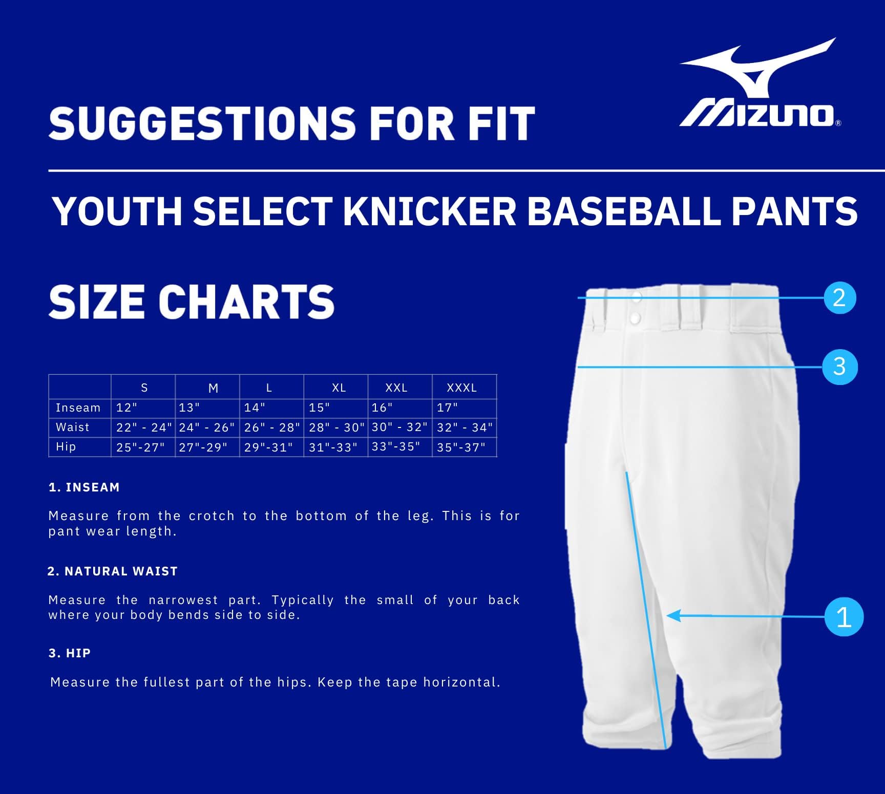 Mizuno Boys Premier Baseball Youth Select Short Pant XXXL White, White, 3X-Large US