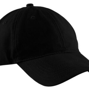 Port & Company Brushed Twill Low Profile Cap-OSFA (Black)