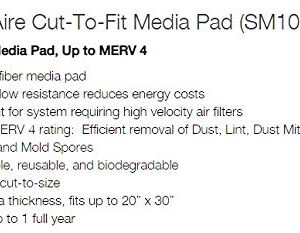 NaturalAire SM1006 Cut-to-Fit Synthetic Air Filter, MERV 4, 20 x 30 x 1-Inch, 6-Pack, Color may vary