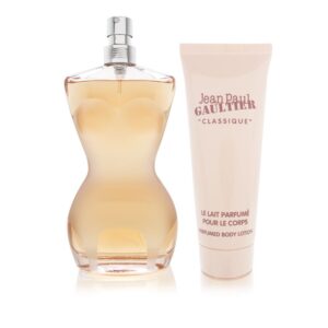 jean paul gaultier classique gift set for women (eau de toilette spray, body lotion)