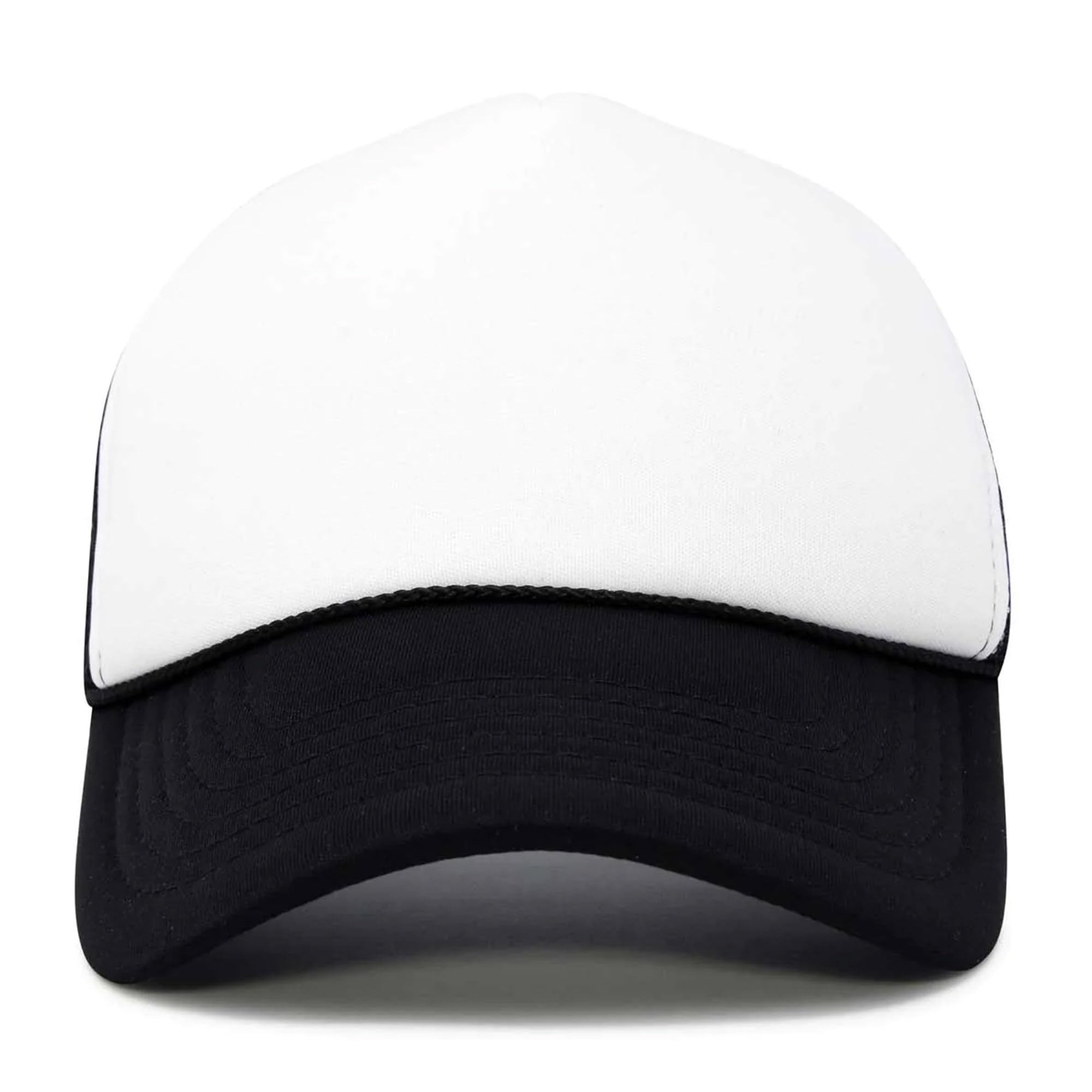 DALIX Two Tone Summer Mesh Cap in Black and White Trucker Hat