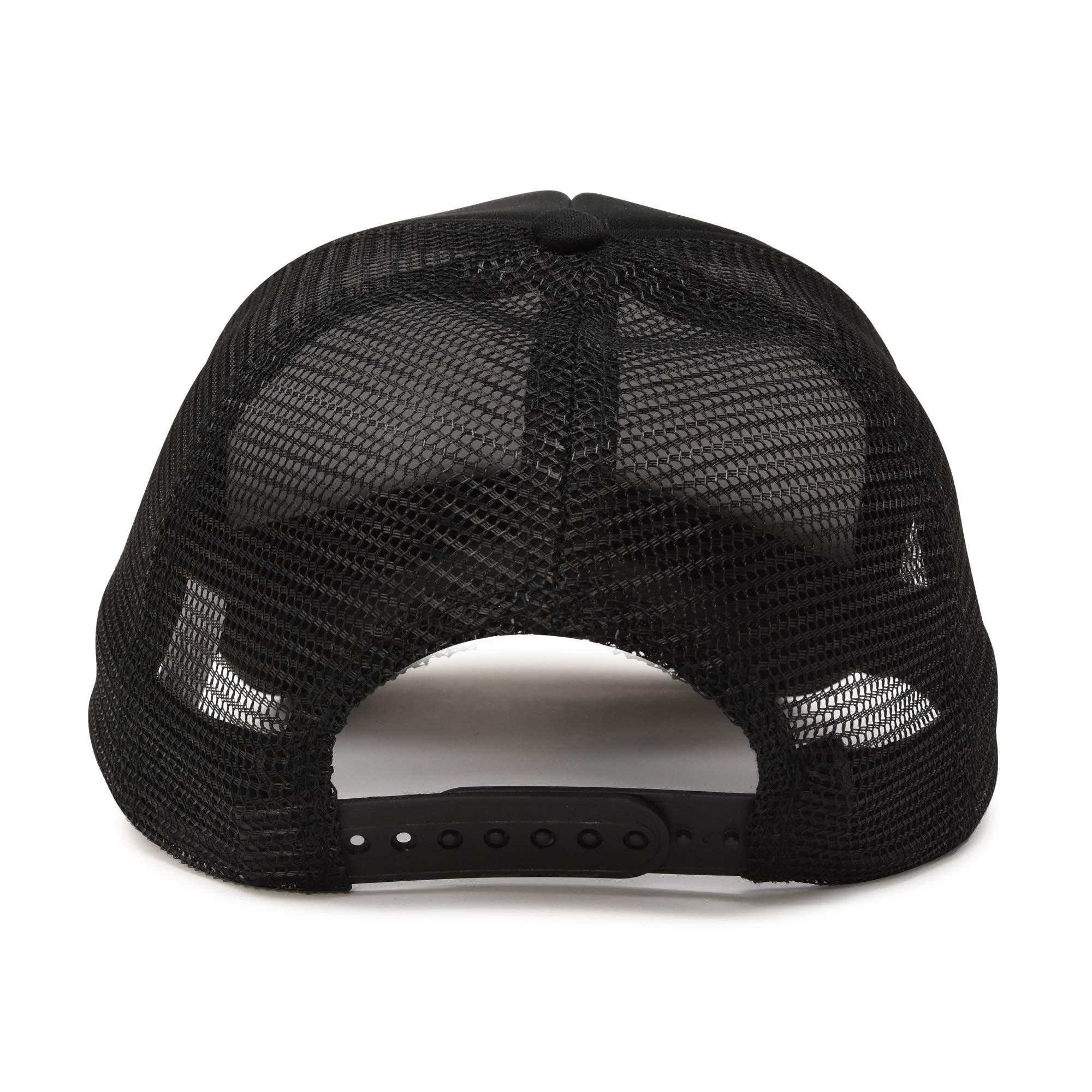 DALIX Plain Trucker Hat Mesh Cap in Black