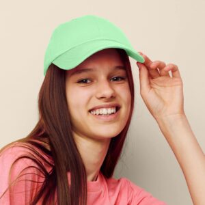 DALIX Womens Hat Lightweight 100% Cotton Cap in Lime Green