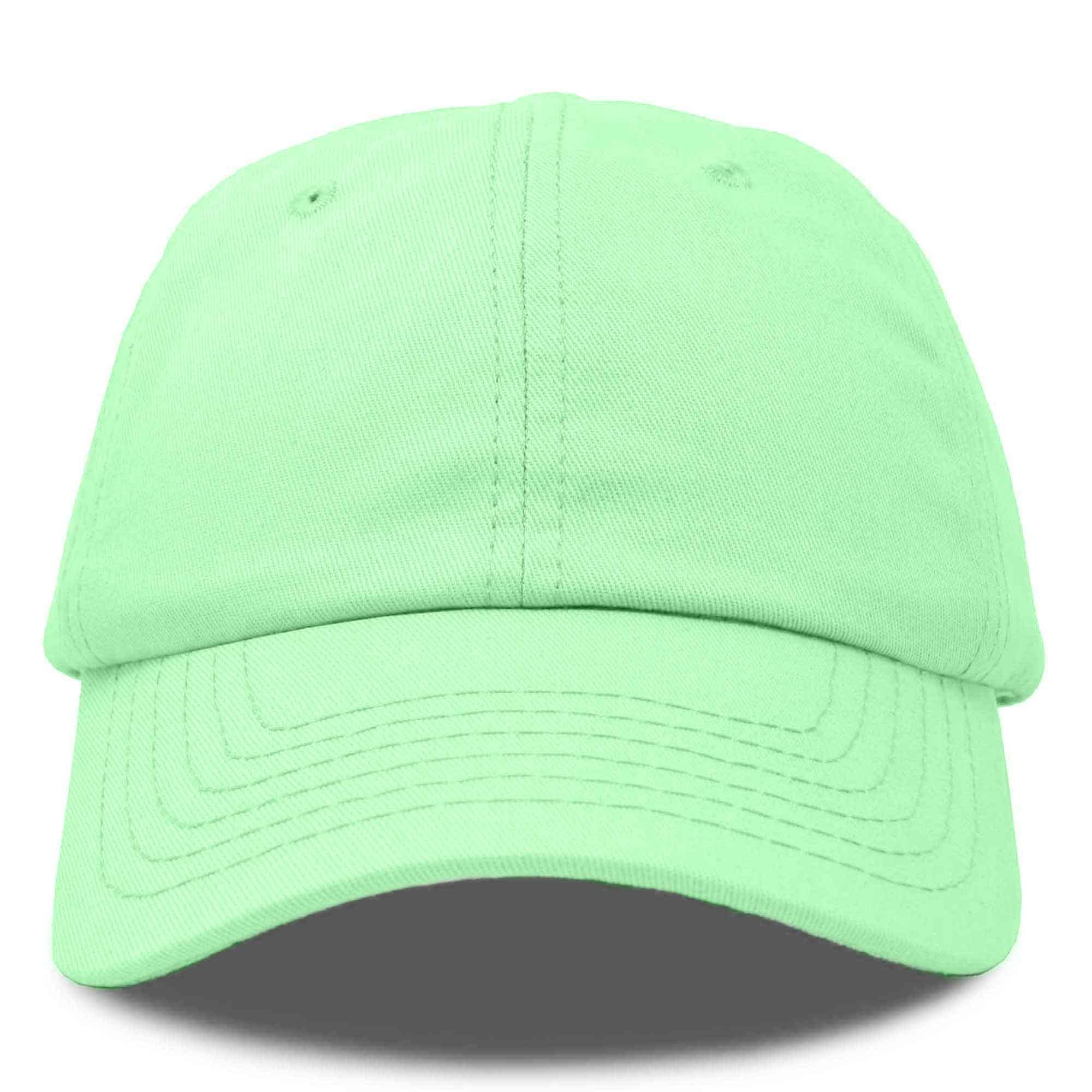 DALIX Womens Hat Lightweight 100% Cotton Cap in Lime Green