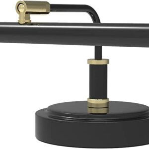 Cocoweb Adjustable LED Grand Piano Desk Lamp in Black with Brass Accents - PLED101D