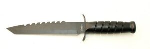 lastworld 13" black serrated hunting knife sharp w/sheath