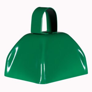 windy city novelties metal cowbell novelty noise makers - 3 inch - 12 pack - green