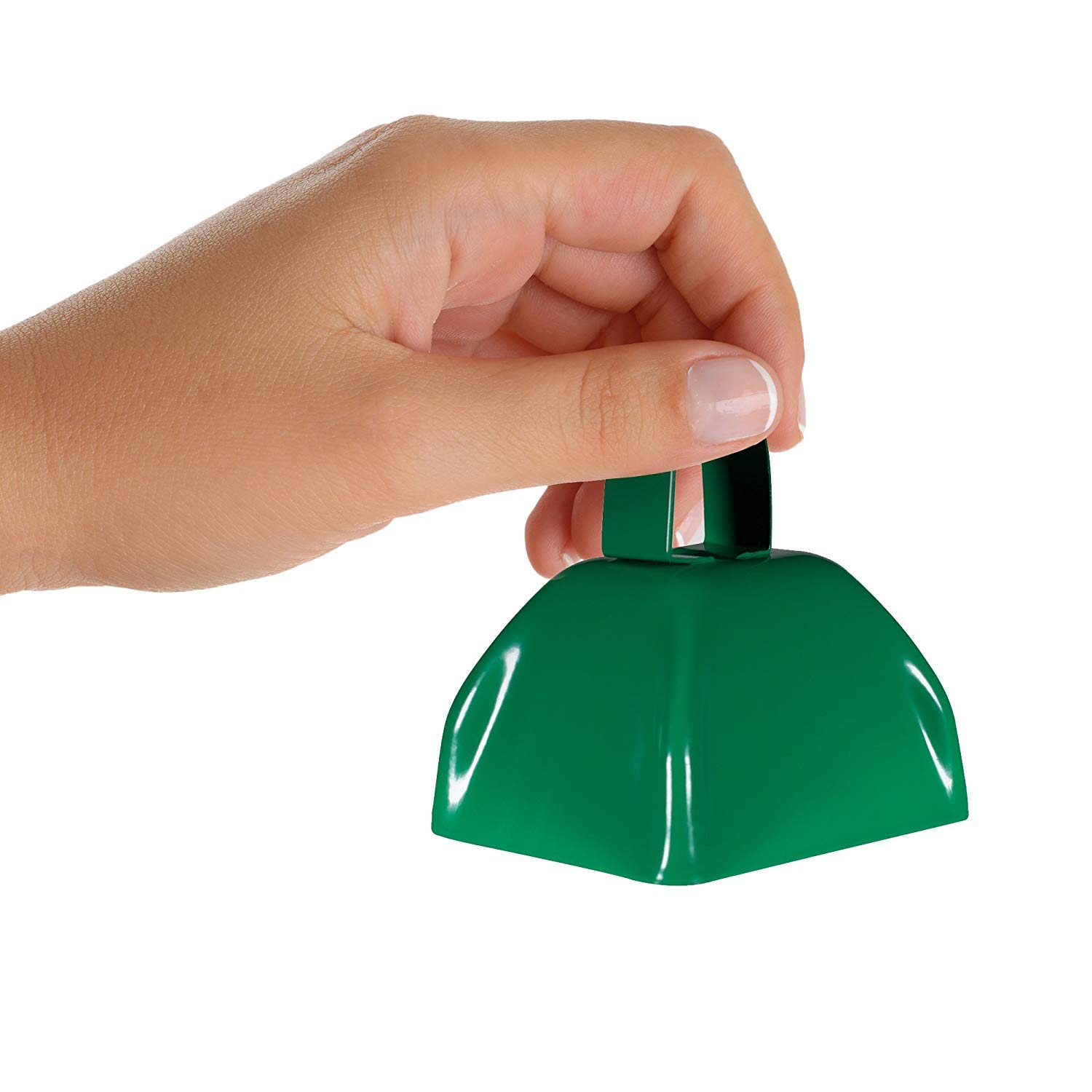 Windy City Novelties Metal Cowbell Novelty Noise Makers - 3 inch - 12 Pack - Green