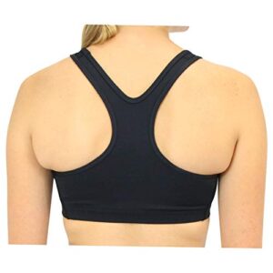 Women's Nike Swoosh Sports Bra, Sports Bra for Women with Compression & Medium Support, Black/White, XS