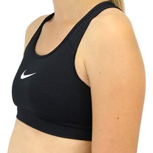 Women's Nike Swoosh Sports Bra, Sports Bra for Women with Compression & Medium Support, Black/White, XS