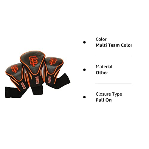 Team Golf MLB San Francisco Giants Contour Golf Club Headcovers (3 Count) Numbered 1, 3, & X, Fits Oversized Drivers, Utility, Rescue & Fairway Clubs, Velour lined for Extra Club Protection