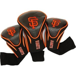 team golf mlb san francisco giants contour golf club headcovers (3 count) numbered 1, 3, & x, fits oversized drivers, utility, rescue & fairway clubs, velour lined for extra club protection