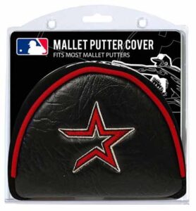 team golf mlb houston astros golf mallet putter cover golf club mallet putter headcover, fits most mallet putters, scotty cameron, daddy long legs, taylormade, odyssey, titleist, ping, callaway