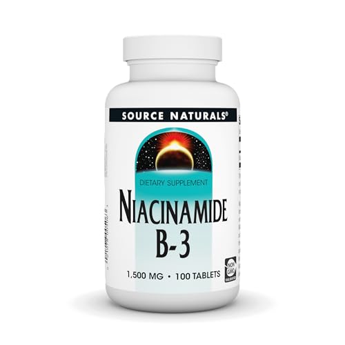 Source Naturals Niacinamide B-3, Dietary Supplement* - 1500 mg, 100 Tablets