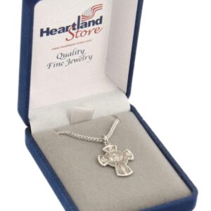 Heartland Store Women's Sterling Silver 4 Way Pendant with Large Center Dove + 18 Inch Rhodium Plated Chain