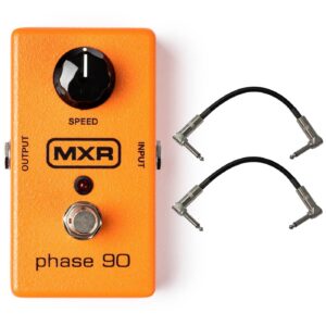 new dunlop mxr m101 phase 90 phaser effects pedal bundle with 6" patch cables