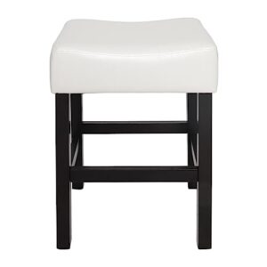 Christopher Knight Home Lopez Backless Leather Counter Stools, 2-Pcs Set, Ivory