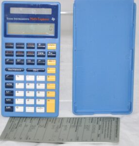 texas instruments math explorer calculator - solar powered