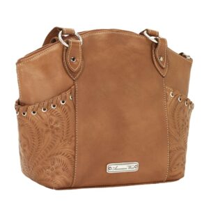 American West Leather Harvest Moon Ladies Zip-Top Bucket Tote