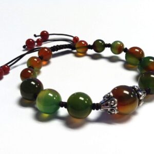 Beautiful Handmade Peacock Agate Beads Bracelet for Protection, Strength and Harmony