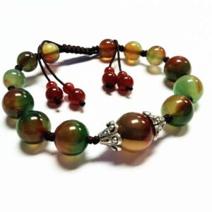 Beautiful Handmade Peacock Agate Beads Bracelet for Protection, Strength and Harmony