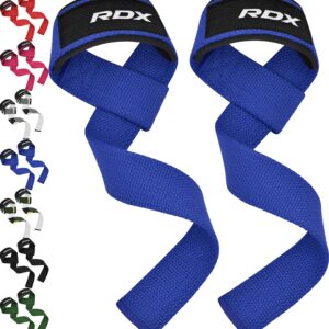 RDX Lifting Wrist Straps for Weightlifting, 5MM Neoprene Padded Anti Slip 60CM Hand Bar Support Grips, Strength Training Equipment Heavy Duty Workout Bodybuilding Powerlifting Gym Fitness, Men Women