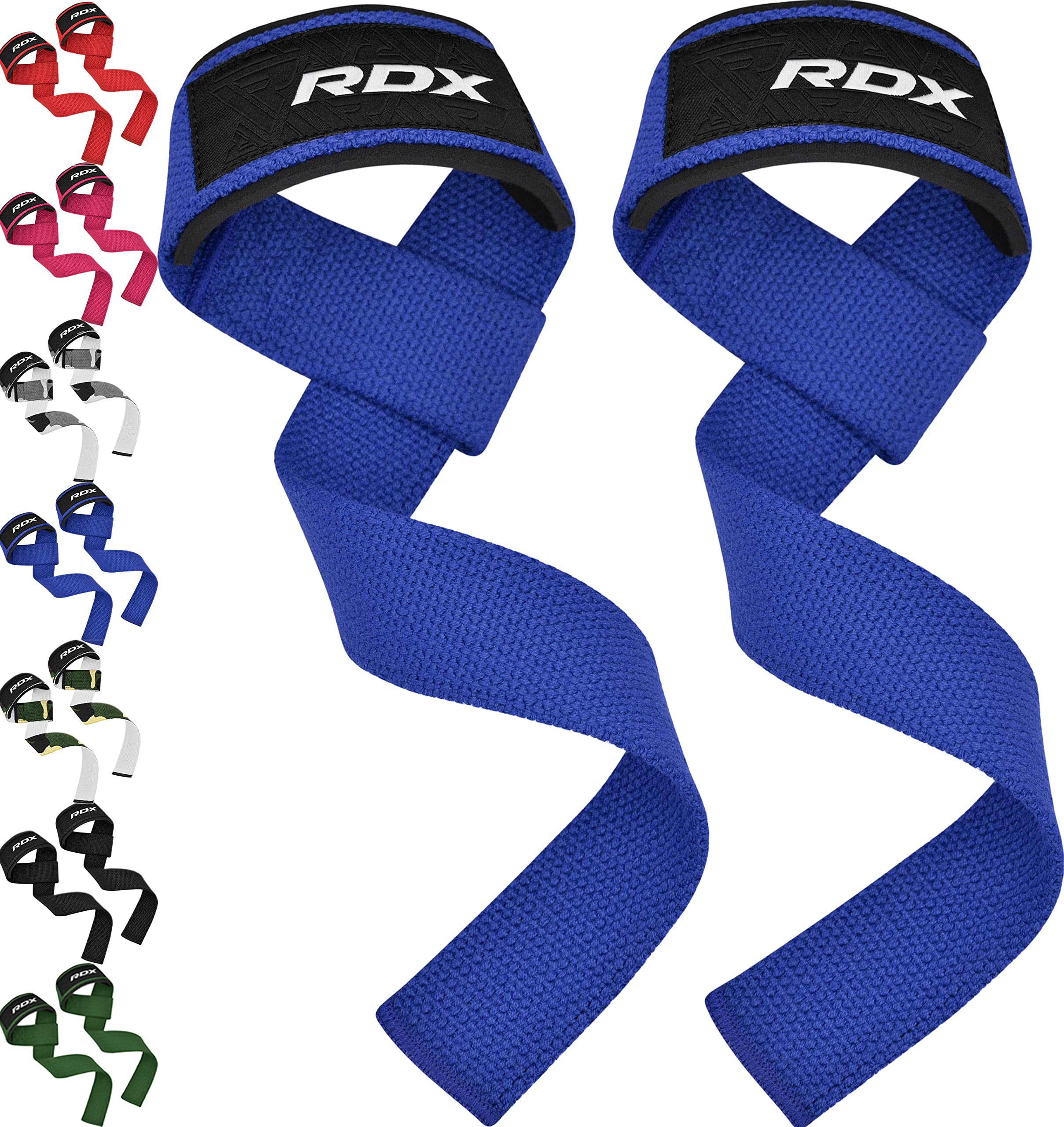 RDX Lifting Wrist Straps for Weightlifting, 5MM Neoprene Padded Anti Slip 60CM Hand Bar Support Grips, Strength Training Equipment Heavy Duty Workout Bodybuilding Powerlifting Gym Fitness, Men Women