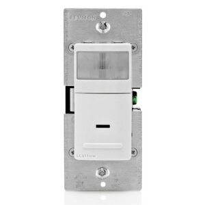 leviton ipv15-1lz decora vacancy motion sensor in-wall switch, manual-on, 15a, single pole or 3-way, white/ivory/light almond