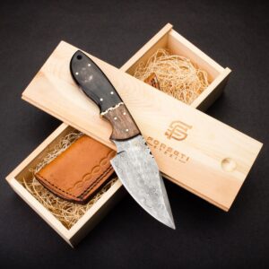 Forseti Steel Quanah Damascus Steel Hunting Knife