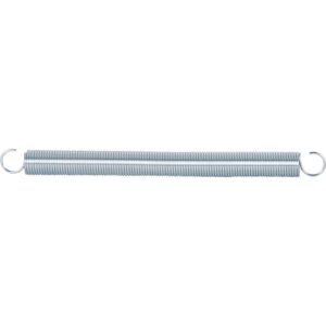 Prime-Line SP 9637 Extension Spring, Spring Steel Construction, Nickel-Plated Finish, 0.105 GA x 1 In. x 12 In., Single Loop Open (Single Pack)