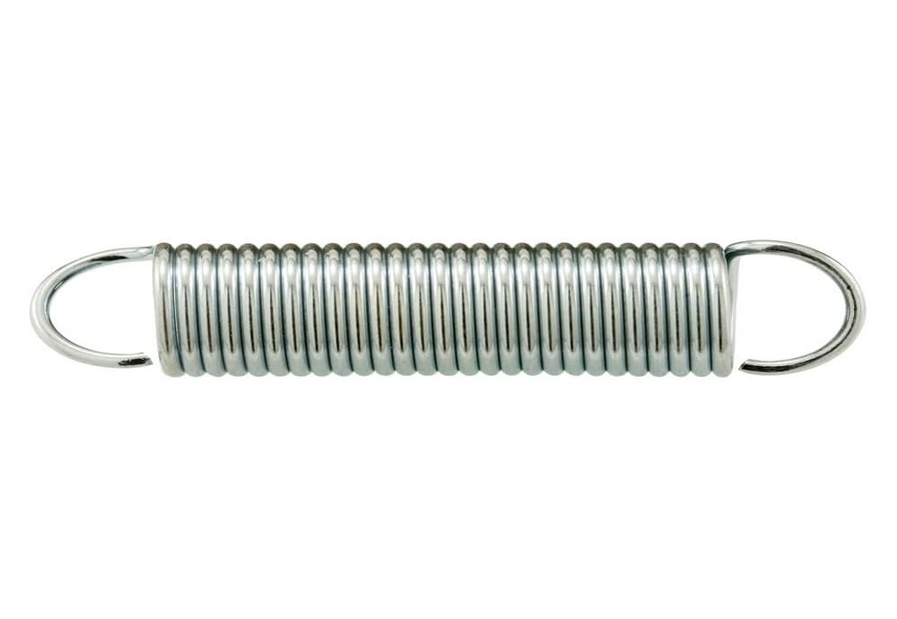 Prime-Line SP 9605 Extension Spring, Spring Steel Construction, Nickel-Plated Finish, 0.047 GA x 7/16 In. x 1-7/8 In., Closed Single Loop, (2 Pack)