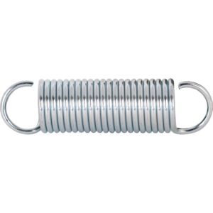 prime-line sp 9610 extension spring, spring steel construction, nickel-plated finish, 0.072 ga x 5/8 in. x 2-1/2 in., single loop open, 2 count (pack of 1)