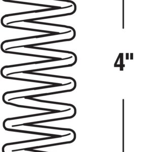 Prime-Line SP 9713 Compression Spring, Spring Steel Construction, Nickel-Plated Finish, 0.080 GA x 7/8 In. x 4 In. (2 Pack)