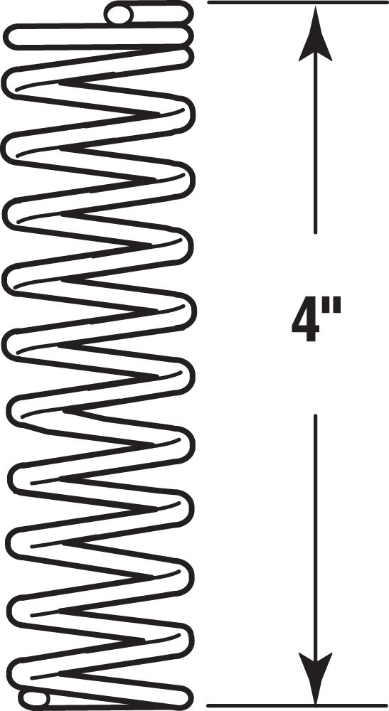 Prime-Line SP 9713 Compression Spring, Spring Steel Construction, Nickel-Plated Finish, 0.080 GA x 7/8 In. x 4 In. (2 Pack)