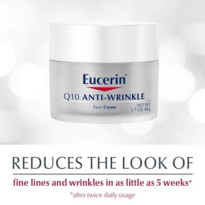 Eucerin Q10 Anti-Wrinkle Sensitive Skin Creme 1.70 Ounces each (Value Pack of 4)