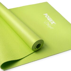 POWRX Yoga Mat with Bag | Exercise mat for workout | Non-slip large yoga mat for women, 68" x 24" Green, 0.15 Inches Thickness