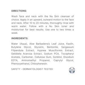 Nu Skin Clay Pack Deep Cleansing Masque