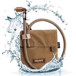 source tactical kangaroo 1l collapsible widepac hydration bladder with pouch - leakproof widepac closure - zero taste and virtually self-cleaning - 34oz