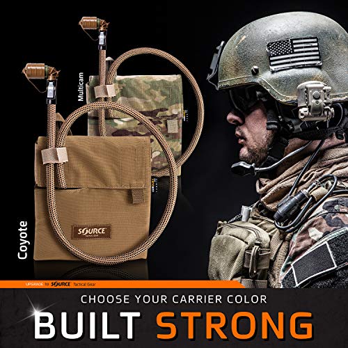 Source Tactical Kangaroo 1L Collapsible Widepac Hydration Bladder with Pouch - Leakproof Widepac Closure - Zero Taste and Virtually Self-Cleaning - 34oz