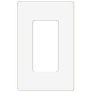 Leviton 80301-ST 1-Gang Decora Plus Wallplate Screwless Snap-On Mount, Light Almond, 20-Pack