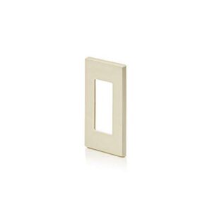 Leviton 80301-ST 1-Gang Decora Plus Wallplate Screwless Snap-On Mount, Light Almond, 20-Pack